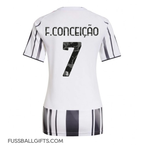 Juventus Francisco Conceicao #7 Fußballbekleidung Heimtrikot Damen 2025-26 Kurzarm